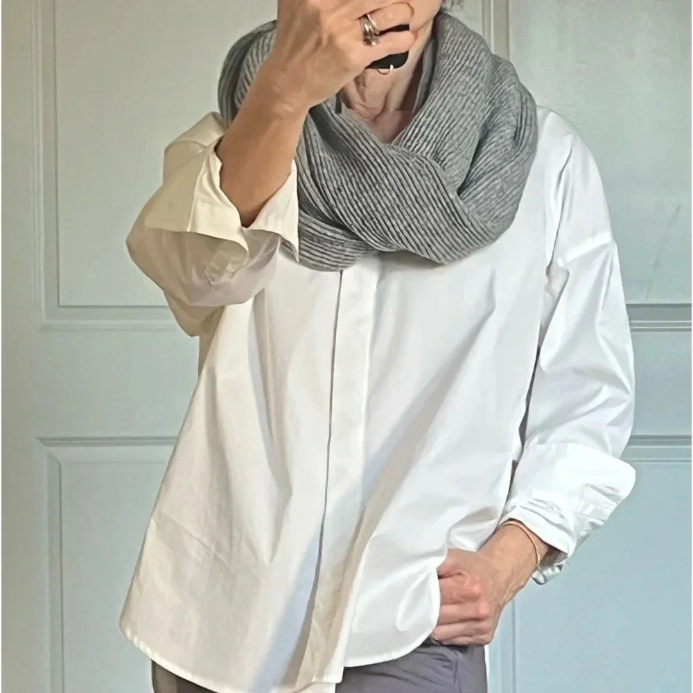 J.Crew 100% cashmere infinity scarf in gray
